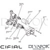 Cifial Techno 251 Built-In Valve 1 Outlet Dimension