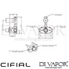 Cifial Techno 251 Built-In Valve 1 Outlet Dimensions