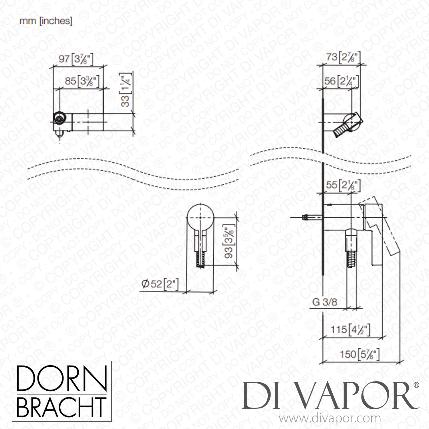 Dornbracht Series Various Concealed Single Lever Mixer With Integrated   Dornbracht Diagram 