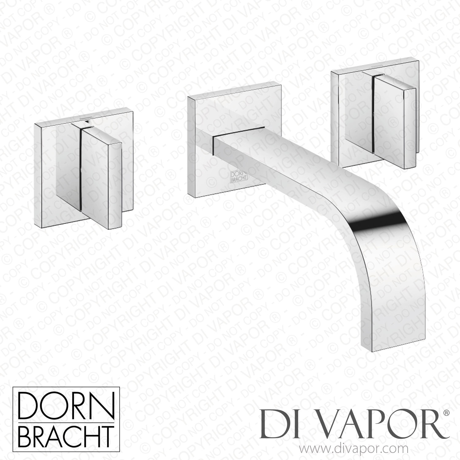 Dornbracht Wall Mounted Three Hole Tap Mixer without Drain 36707782 ...