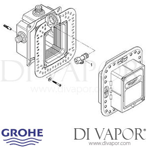 Grohe 36014 Eurodisc SE Concealed Mounting Box (1/2 Inch) Spare Parts