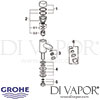 Grohe Controecon Self-Closing Pillar Tap Spares