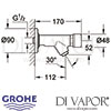 Grohe Controecon Self-Closing Pillar Tap Dimensions