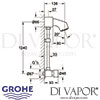 Grohe Controecon Self-Closing Shower Valve Dimensions