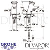 Grohe Contromix Public Self-Closing Basin Mixer Mixing Device Tap Dimensions