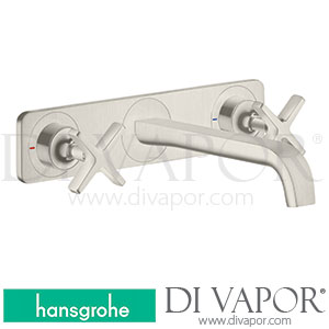 Hansgrohe 36115800 AXOR Citterio E 3-Hole Basin Mixer for Concealed Installation Wall-Mounted with Spout 220 Mm and Plate >11/16 Spare Parts