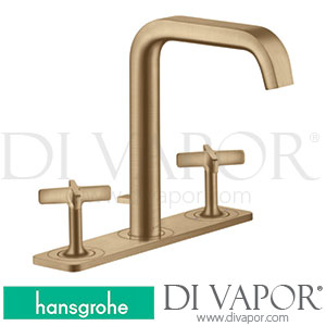 Hansgrohe 36116140 AXOR Citterio E 3-Hole Basin Mixer 170 with Plate and Pop-Up Waste Set >11/16 Spare Parts