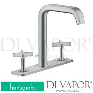 Hansgrohe 36116260 AXOR Citterio E 3-Hole Basin Mixer 170 with Plate and Pop-Up Waste Set 11/16 - 12/19 Spare Parts