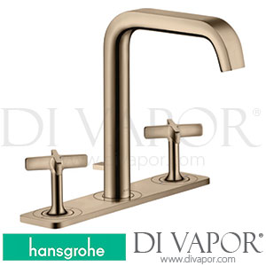 Hansgrohe 36116300 AXOR Citterio E 3-Hole Basin Mixer 170 with Plate and Pop-Up Waste Set >11/16 Spare Parts