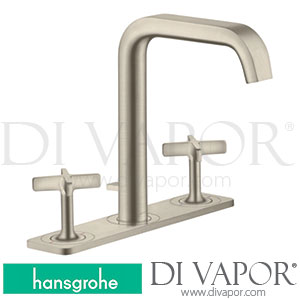 Hansgrohe 36116820 AXOR Citterio E 3-Hole Basin Mixer 170 with Plate and Pop-Up Waste Set >11/16 Spare Parts