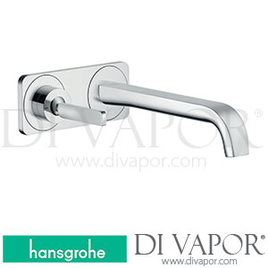 Hansgrohe 36134009 AXOR Citterio E Single Lever Basin Mixer for Concealed Installation Wall-Mounted with Spout 221 Mm and Plate 3 Ticks >04/20 Spare Parts