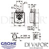 Grohe Eurosmart Cosmopolitan E Concealed Control Unit Dimensions