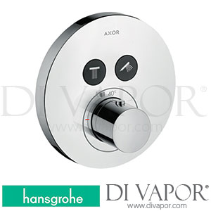 Hansgrohe 36723000 AXOR ShowerSolutions Thermostat for Concealed Installation Round for 2 Functions 05/15 - 09/16 Spare Parts