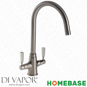 Homebase 368577 Michigan Dual Handle Monobloc Kitchen Tap - Brushed Spare Parts