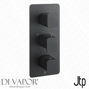 JTP Hix Matt Black Triple Outlet Thermostatic Concealed Shower Valve Vertical - 38691MB Spare Parts