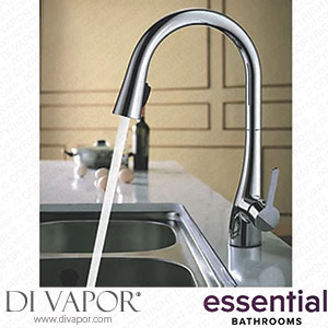 Essentials 4065P Oxford Pull-Out Spray Mono Mixer Kitchen Tap Chrome Spare Parts