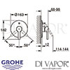 Grohe Lineare Single-Lever Bath Shower Mixer Trim Dimensions