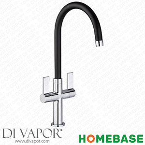 Homebase 503030 Sleek Dual Handle Mono Tap Black & Chrome Spare Parts