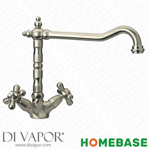 Homebase 517663 Monaco Twin lever Tap - Brushed Nickel Spare Parts