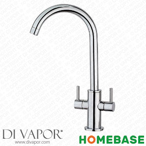 Homebase 519501 Leonie Twin Lever Tap Chrome Spare Parts