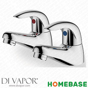 Homebase 519771 Lodore Basin Pillar Tap - Chrome Spare Parts