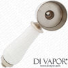 Diverter Handle Assembly for Bath Shower Mixer Handle 19 Splines Gold