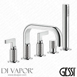 Gessi Inciso - Five Piece Bath Shower Mixer with Diverter 58040#031 Spare Parts