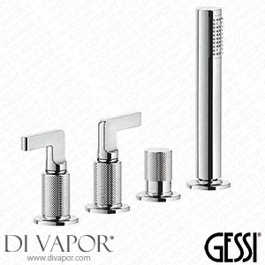 Gessi Inciso - Four Piece Bath Shower Mixer with Diverter 58043#031 Spare Parts