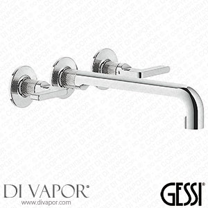 Gessi Inciso - Wall-Mounted Three Piece Basin Mixer Long Spout 58092#031 Spare Parts