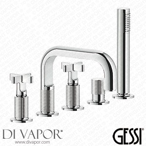 Gessi Inciso + Five Piece Bath Shower Mixer with Diverter 58140#031 Spare Parts