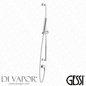 Gessi Inciso Sliding Rail with Handshower Hose and Water Outlet 58142#031 Spare Parts