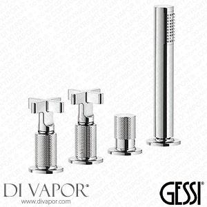 Gessi Inciso + Four Piece Bath Shower Mixer with Diverter 58143#031 Spare Parts