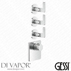 Gessi Inciso - Three Outlet Thermostatic High Capacity Shower Valve 58216#031 Spare Parts