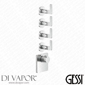 Gessi Inciso - Four Outlet Thermostatic High Capacity Shower Valve 58218#031 Spare Parts