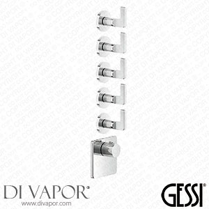 Gessi Inciso - Five Outlet Thermostatic High Capacity Shower Valve 58220#031 Spare Parts