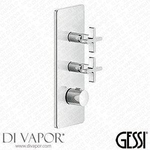 Gessi Inciso + Two Outlet Thermostatic High Capacity Shower Valve with Back Plate 58224#031 Spare Parts