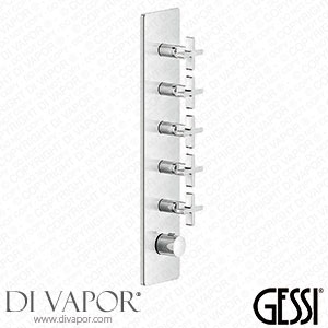 Gessi Inciso + Five Outlet Thermostatic High Capacity Shower Valve with Back Plate 58230#031 Spare Parts