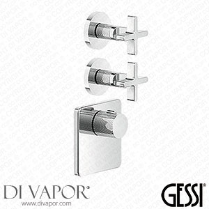 Gessi Inciso + Two Outlet Thermostatic High Capacity Shower Valve 58344#031 Spare Parts