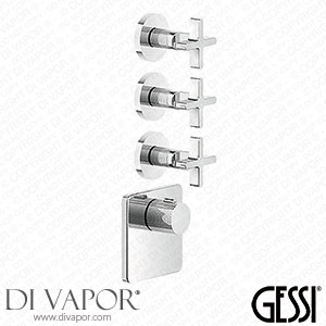 Gessi Inciso + Three Outlet Thermostatic High Capacity Shower Valve 58346#031 Spare Parts