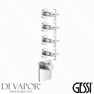 Gessi Inciso + Four Outlet Thermostatic High Capacity Shower Valve 58348#031 Spare Parts