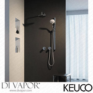 Keuco Ixmo Round Thermostatic Shower System with Head + Slide Rail Kit - Chrome - 59605010001 Spare Parts