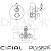 Cifial Asbury 1 Outlet Valve Clear Crystal Shower Dimensions