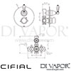 Cifial Asbury 1 Outlet Valve Black Crystal Shower Dimensions