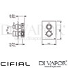 Cifial 600021TB Techno 300 Thermostatic Valve 1 Outlet Shower Dimensions