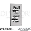 Cifial 600021TB Techno 300 Thermostatic Valve 1 Outlet Shower Spare Parts