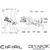 Cifial Asbury 2 Control Valve Clear Crystal Shower Dimension