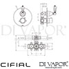 Cifial Asbury 2 Control Valve Clear Crystal Shower Dimensions