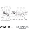 Cifial Asbury 2 Control Valve Black Crystal Shower Dimension