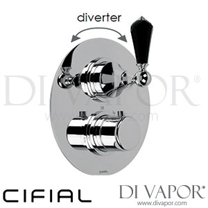 Cifial Asbury 2 Control Valve Black Crystal Shower Spare Parts