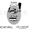 Cifial Asbury 2 Control Valve Black Crystal Shower Spare Parts